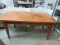Farm House Rustic Country Chic Knotty Pine Table w/ Cutlery Drawer on Ring Turned Legs
