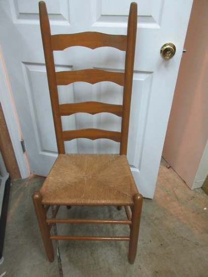Ladder Back Chair w/ Rust Seat
