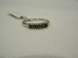 Stamped 925 Ring w/ Green Peridot Gemstones