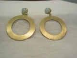 Giow Pair - Fashion Pierced Earrings by Sheila Fajl Dangle Hoop