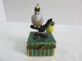 Bombay Co. Collectible Porcelain Partridge in A Pear Tree Trinket Box © 1998