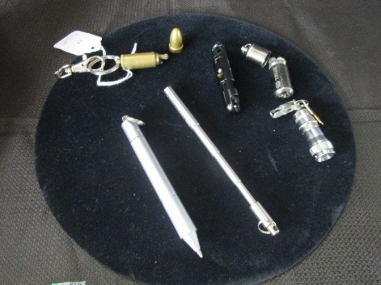 Lot - Keyring Torch, Pen, Miniature Lighters, Various Designs