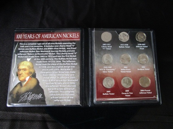 9 Collector Nickel Set by First Commemorative Mint Inc. in Case