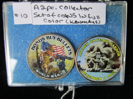 2 Piece Collector Set of Coins in Full Color