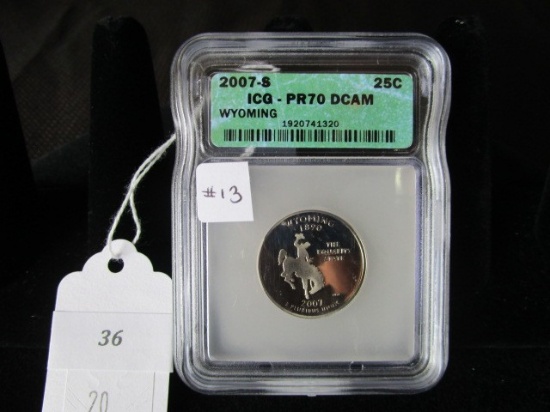 Wyoming 1870-2007 Graded Quarter Dollar S