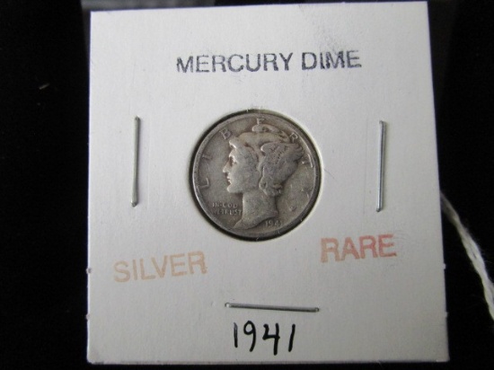 Silver Rare Mercury Dime 1941