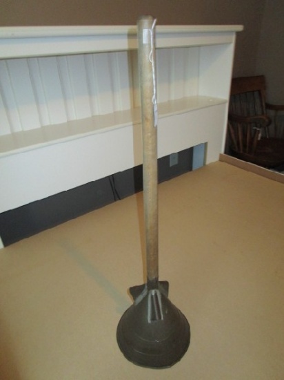 Vintage Clothes Plunger Wooden Handle, Metal Base