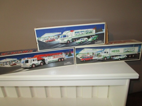 Hess Lot - Fire Truck, 18 Wheeler and Racer Toy Truck & Racers