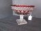 Westmoreland Waterford Ruby Flash Crystal Bell Compote