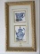 Blue Willow Teacup & Teapot Lithograph Artist Signed Frankie Buckley w/ Double Hearts