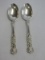 2 Gorham Sterling Butter Cup Pattern Teaspoons w/ Monogram- 31.5 GRAMS EACH