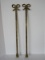Pair - Brass Bow & Tassel Picture Hanger Wall Décor Accents