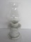 Grey Marble Candle Stand w/ Glass Shade