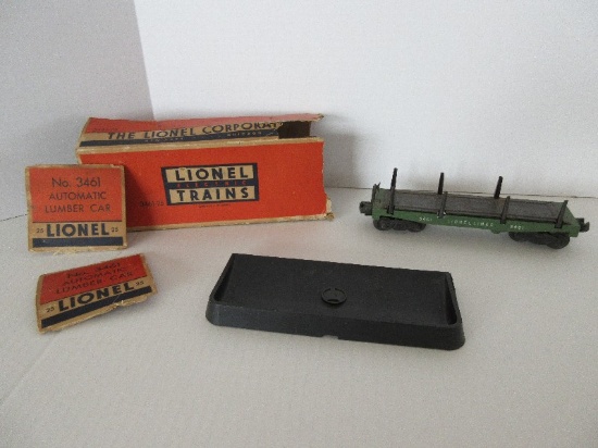 Vintage Lionel Automatic Lumber Car w/ Catch Bin & Original Box No.3461-25