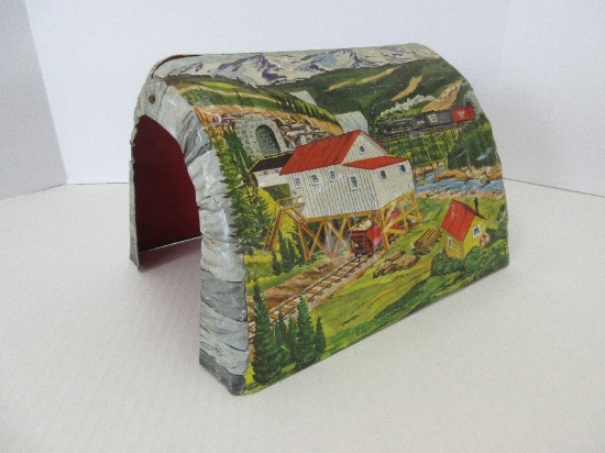 Vintage Mary Toys Tin Lithograph Train Tunnel