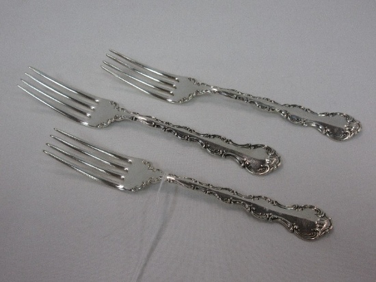 3 Gorham Sterling Strasbourg 1897 Pattern Forks- 49 GRAMS EACH