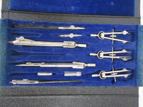 Charvoz-Roos Corp. 377C Drafting Tools w/ Case