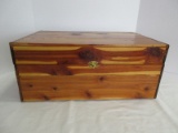 George C. Brown & Co. Greensboro N.C. Cedar Keepsake Box w/ Hinged Lid