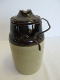 Pottery No.2 Storage Jar w/ Wire Lock Lid Pat. Mar. 1st 1892, April 16th 1901