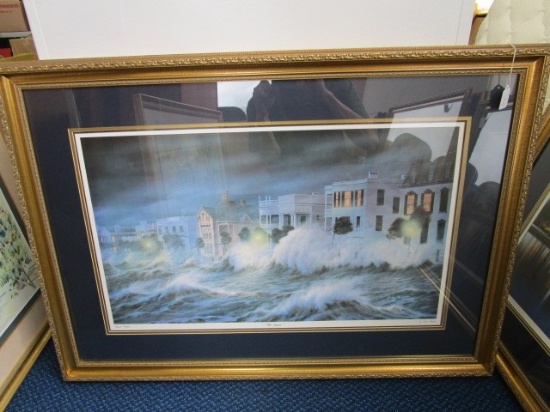 Classic Edition "The Storm" by Jim Booth © 2000 in Large Ornate Gilted Frame/Matt