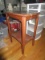 Wooden Side Table 2-Tier, Grooved/Curved Design