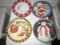 Lot - 4 Snowmen Plates, 2 Santa, 2 Snowman, 4 Studio Nova
