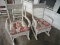 Pair - White Wicker Rocking Chairs w/ Floral Pattern Cushion Seats