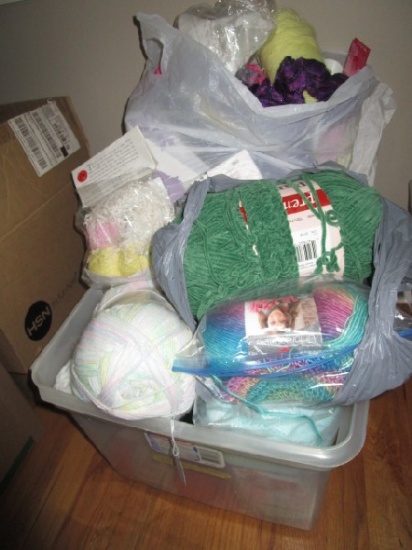 Crocket Lot - Misc. Colored Wool/Cotton Strings/Bundles, Various Sizes/Types, Etc.