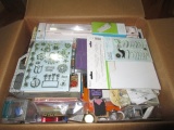 Misc. Crafts Lot - Stamps, Sticker Paper, Paper Trimmer, Scrap Pack, Etc.