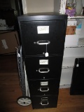 Black Metal Filing Cabinet 4 Drawers