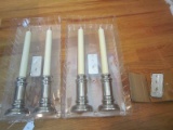Luminare Lot - 4 Tall Remote Control Electric Dandles, 4 Various Sized Candles