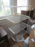 4 White Metal Shelving