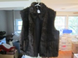 Ladies Dark Faux Fur Jacket