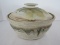 Cady Clay Works Moore Country N.C. Pottery Round Covered Casserole Drip Glaze Finish