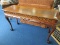 Spectacular Chinese Chippendale Style Crotch Mahogany Heavily Carved Console Table