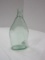 Green Pressed Glass Bottle w/ Unique Glass Thread Going From Side To Side 375ml