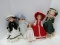 Lot - 5 Collectible Plastic/Vinyl Victorian Dolls w/ Sleep Eyes