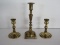 Pair - Brass Baldwin Colonial Style Candlesticks 4 3/4