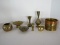 Brass Lot - Bud Vases, Compote, Rose Bowl, Hammered Finish, Class Engraved Designs, Etc.
