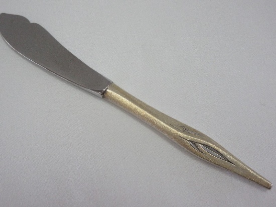 Master Butter Knife Wallace Sterling Dawn Mist Burnished Top/Side Handle