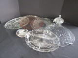 Lot - Anchor Hocking, Heisey & Other Glass Makers Clear Prescut Pattern