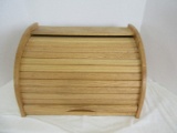 Oak Roll Top Bread Box