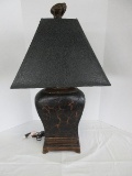 Uttermost Lighting Resin Textured Table Lamp w/ Craquelure Accent