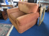 Norwalk Furniture Hand Crafted in U.S.A. Oversized Arm w/ Rolled Rust Color Upholstery