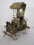 Whimsical Tin Jalopy Music Box Plays King of The Road