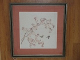 Flowering Cherry Branch w/ Fluttering Butterflies Print
