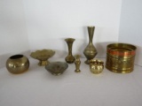 Brass Lot - Bud Vases, Compote, Rose Bowl, Hammered Finish, Class Engraved Designs, Etc.