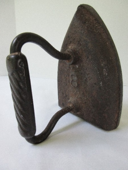 Antique #8 Cast Iron Handled Sad Iron
