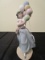 Lladro Hand Made Porcelain Girl w/ Balloons