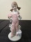 Lladro Hand Made Porcelain Girl w/ Flowers/Bird